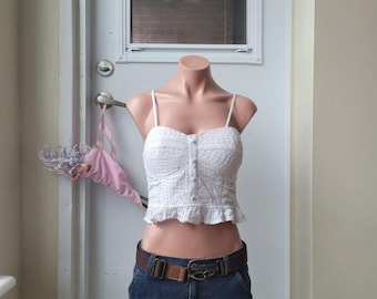 Sim & Sam Lace Trim Holiday Tank Top