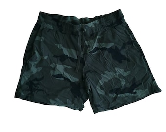 Gorpcore Athletics Camo Wide Cargo Shorts Nylon Shorts (L)