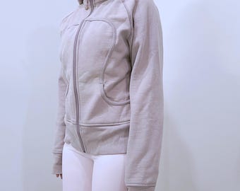 ルルレモン ダスティピンク フリース裏地パーカー