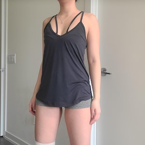 Antistar Dark Grey Multi-Strap Tank Top