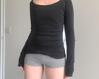 H&M Black Slim Fit Scoop Neck Knit