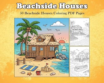 Printable House Coloring Pages (Instant PDF Download)