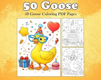 Printable Silly Goose Coloring Pages (Instant PDF Download)