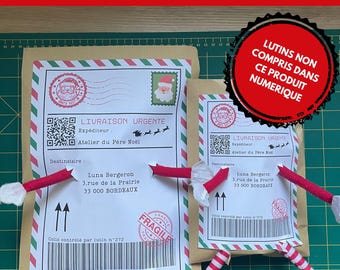 Lettre D'arrivée Du Lutin Farceur De Noël - Personnalisable, Envoyée Par Le Père Noël, Sceau En Cire