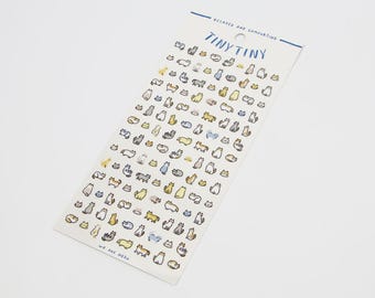 Kawaii Tiny Cat Sticker Sheet from Mind Wave, Japanese Tiny Tiny Cats Stickers for Journaling, Planner, Bullet Journal Deco and Pen Pal Mail