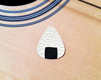 Onigiri Guitar Pick | Texture Rice Ball Pick With Black Grip