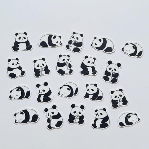 Panda Mini Sticker Panda Mini Stickers - Etsy