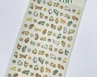 Tiny Tiger Stickers Japanese, We Are Tora TinyTiny Cat Tiger Sticker Sheet, Mini Kawaii Animal Planner Stickers, Tiger Lover Gift