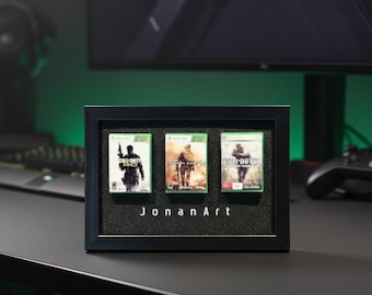 Aangepaste weergavelijst voor Xbox-minigames – Gepersonaliseerde gamingmuurkunst – Handgemaakt gamercadeau – Retro verzamelaarsdecor