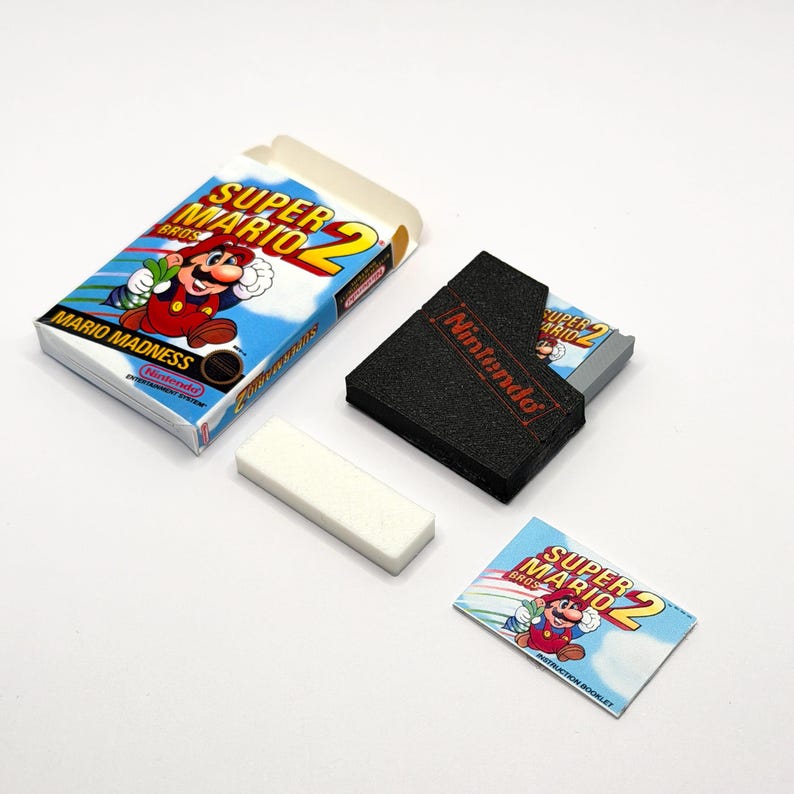 Custom NES Mini Game Box & Cartridge Set Handcrafted Retro Collector ...
