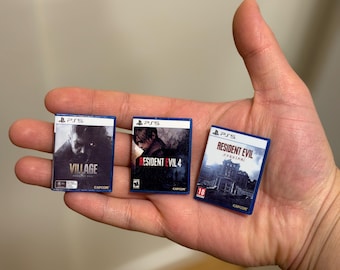 Resident Evil PS5-gamehoesmagneet – Mini PlayStation-gamehoes – koelkastmagneet – gamercadeau – RE4, Village, RE9