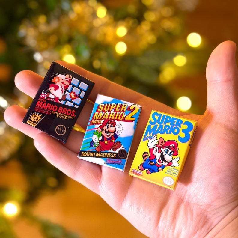 Custom NES Mini Game Box & Cartridge Set Handcrafted Retro Collector ...