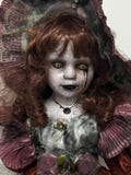 15.7″ Gothic Creepy Porcelain Doll, Handcrafted OOAK Horror Doll, Haunted Art Ghost Bride Collectible
