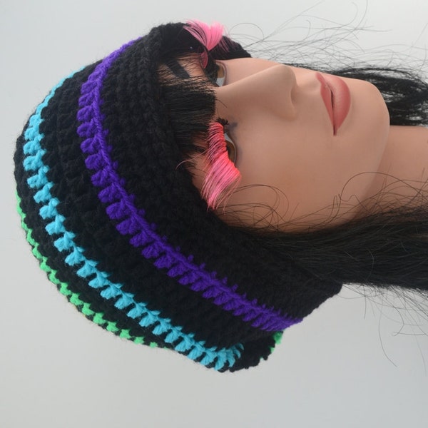 Rainbow Stripes - Unisex Slouch Beanie