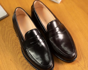 Vintage Black Leather Loafers - Men display picture 3