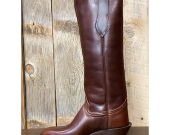 Handmade Tall Top Cowboy Boots | Full Grain Leather Western tall Riding Boots | Custom Cowboy Boots for Men & Women | Cavalry Riding Boots