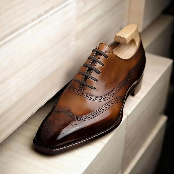 brown casual dress shoes for men Handmade Leather Mens Oxford Lace up Shoes Wingtip Formal Shoes Photos: Ariana Grande's Sheer GRAD25 Classic Meets Casual Color:Black White Floral