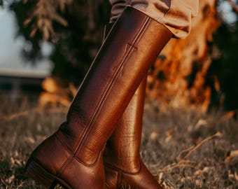 Leather Equestrian Riding Boots Leather Handmade English Dressage Custom Boots Tall boots for riding handmade genuine leather polo boots