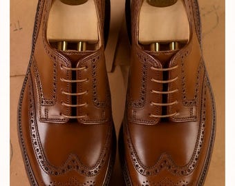 Handgemaakte Oxford herenschoenen Wingtip leren herenschoenen, op jouw maat gemaakt