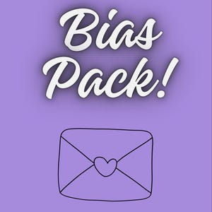 Handmade K-Pop Mystery Fan Pack | Purple Idol Stationery Gift Set | Handmade Photocards & Stickers