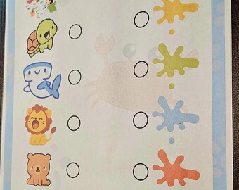 Animal Color Matching Printable | Match Animals to Colors Worksheet | Preschool Learning Activities | Kids Printable Matching Game