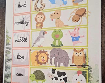 Circle the Correct Animal Worksheet | Animal Recognition Printable | Preschool Learning Activities | Kids Animal Game Printable