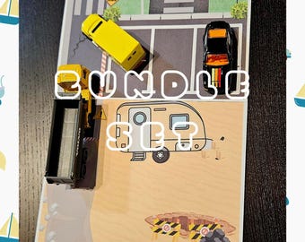 Printable Hospital & Worksite Bundle for Kids - A4 Road Map Playset | Hot Wheels Compatible | Instant Download | Instant Download