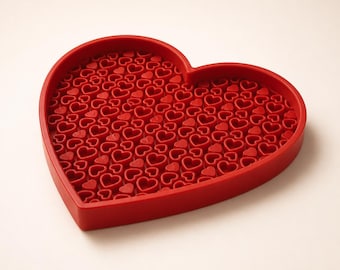 Heart-Shaped Makeup Brush Cleaner – 3D Printed Textured Brush Cleaning Tray