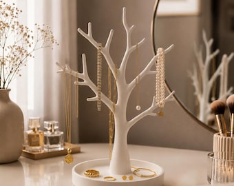 Jewelry Tree Organizer, Necklace Holder, Jewelry Stand, Ring Holder, Bracelet Display, Vanity Decor, Gift for Her