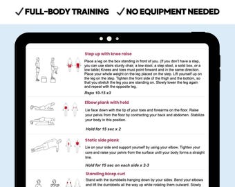 Fitness-Plan PDF | Einfaches Training für Anfänger | 11 Übungen mit Illustrationen