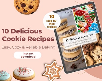 Easy Cookie Recipes Cookbook PDF | 10 Delicious Homemade Cookies | Instant Download