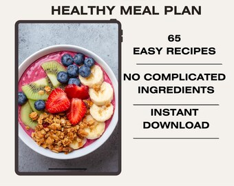 3 Week Healthy Meal Plan, 65 Easy Recipes, Weight Loss (Digital Download)