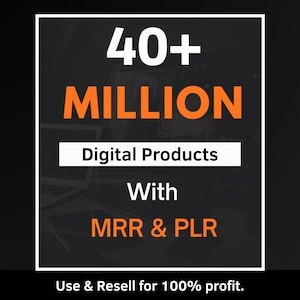 40 Millionen+ Ultimatives PLR & MRR Digital Bundle | Gut für einPassives Einkommen | Master Weiterverkaufsrechte inbegriffen | All-in-One Digital Produkte