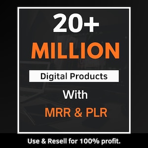 20 Millionen + ultimatives PLR & MRR Digital Bundle | Gut für einPassives Einkommen | Master Weiterverkaufsrechte inbegriffen | All-in-One Digital Produkte