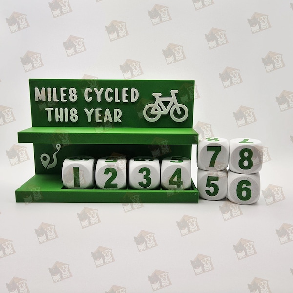 Cycling Goals | Miles Cycled This Year Display | Cyclist Gift | Distance Goal | Durable