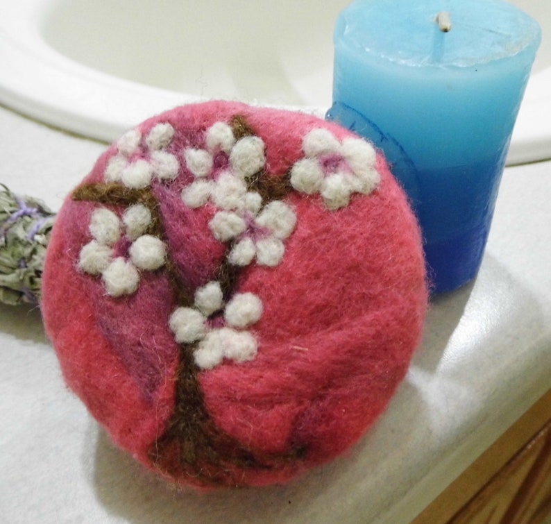 Cherry Blossom Felted Soap image 3