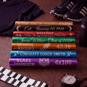 Personalized Relay Baton | Graduation Gift | Custom Track & Field Baton | Athlete Keepsake