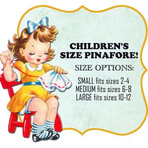 Custom Planned Children's Pinafore Apron with no ties, relaxed fit smock with pockets, 3 sizes, mini-me apron image 5