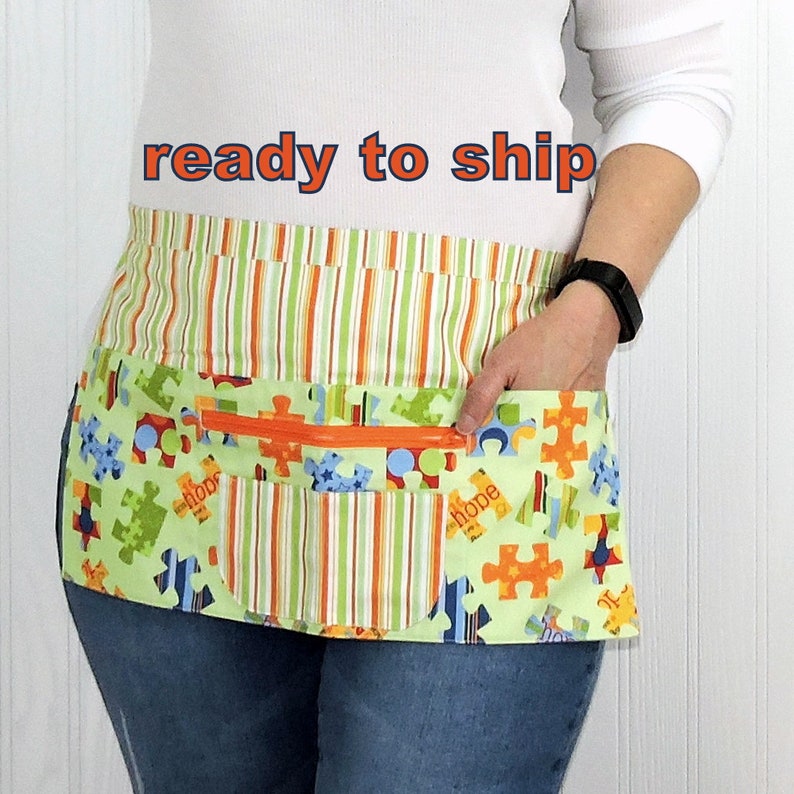 Autism Awareness teacher Daycare Prek Multipocket Apron Etsy