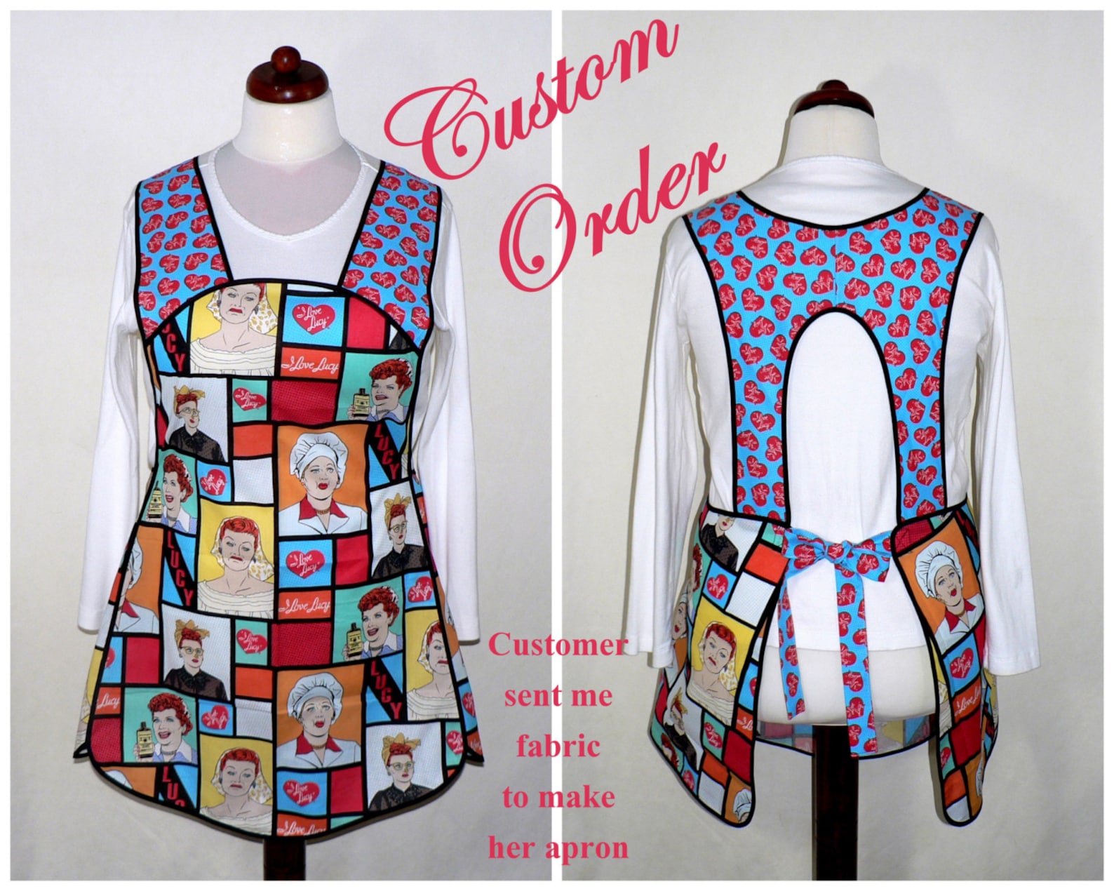 Custom 50s Smock Apron choose your own fabrics relaxed fit Etsy