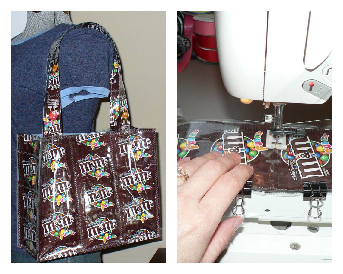 Large Candy Wrapper Purse instruction guide PDF instant Etsy