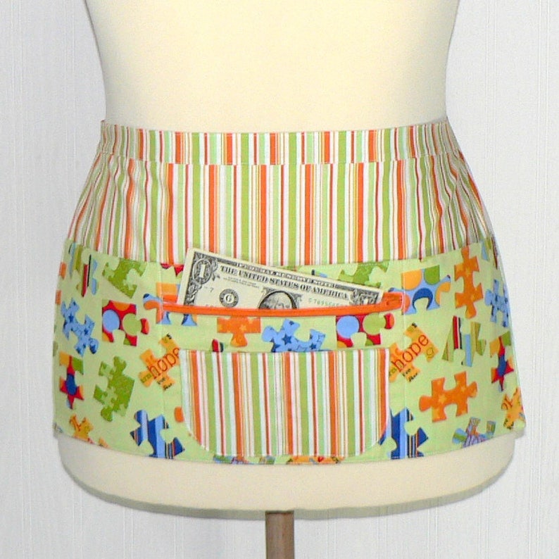 Autism Awareness teacher Daycare Prek Multipocket Apron Etsy