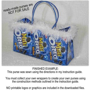 DIY Cookie Wrapper Purse instruction guide PDF download tutorial to make purses using your own recycled packaging image 3