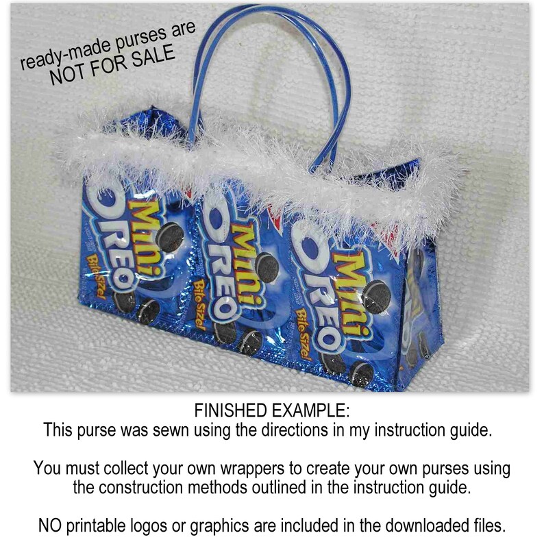 DIY Cookie Wrapper Purse instruction guide PDF download tutorial to make purses using your own recycled packaging image 3