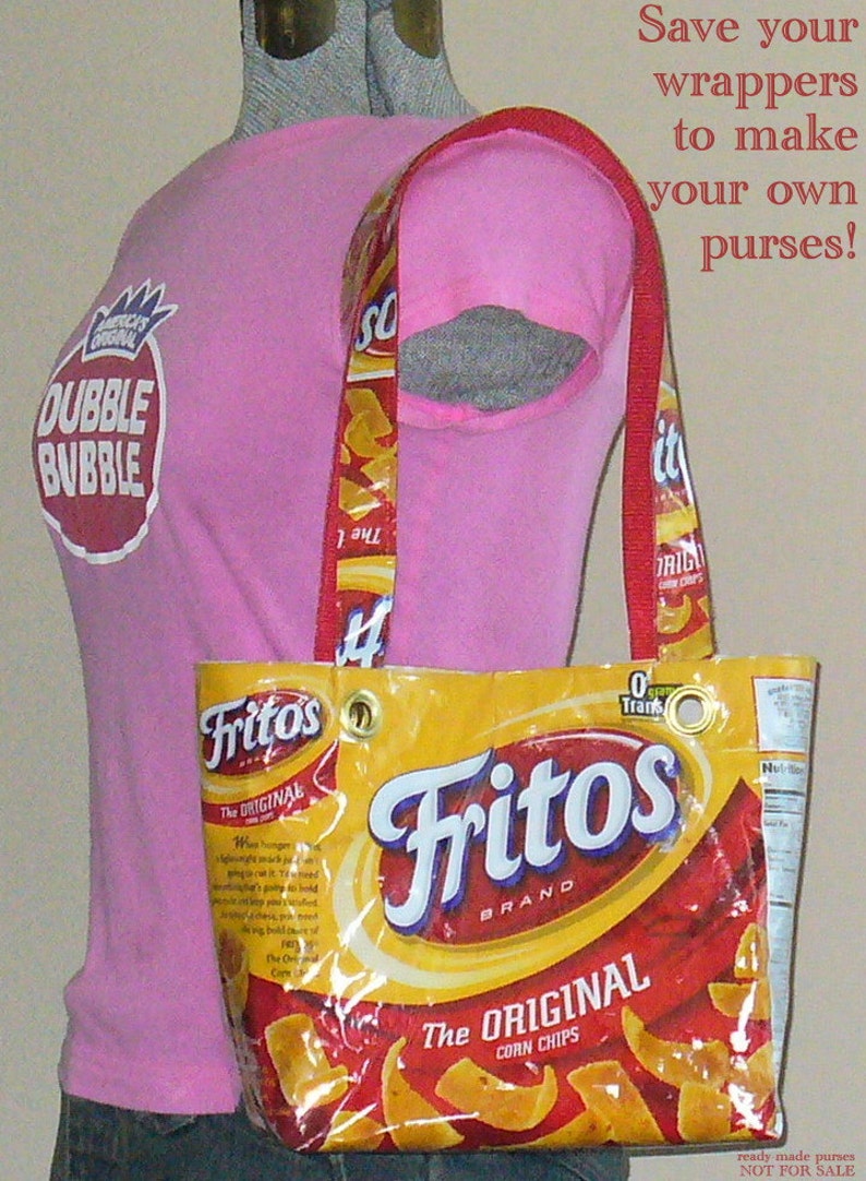 Large Snack Wrapper Purse instruction guide PDF instant Etsy