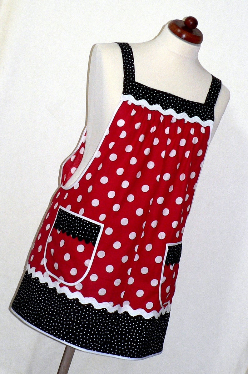 Custom Planned Pinafore Apron choose your own cotton fabrics relaxed fit smock with pockets, made-to-order XS to 5X image 6