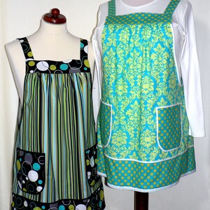 Custom Planned Pinafore Apron choose your own cotton fabrics relaxed fit smock with pockets, made-to-order XS to 5X image 4