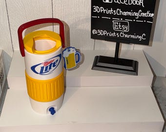 Can or Bottle “Cooler” Koozie -  Drink Holder - Can or Bottle Holder - Beer Miller Lite Inspired - Makes a Great Gift - UNIQUE