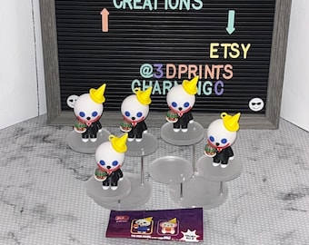 One Custom Replicated “The Boss” FIBBI Keychain or Figure - Inspired by Jack in the Box JIBBI