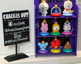 BTS BT21 McDonald’s Happy Meal Toy Collection Display Shelf - TWO OPTIONS and Upgrades!